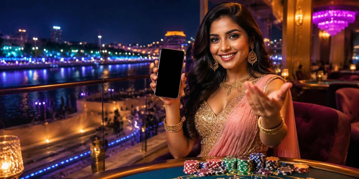 Teen Patti game table at Indian casino
